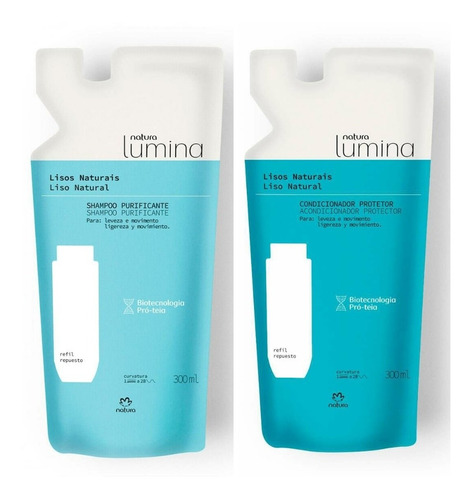 Kit Repuesto Cabello Liso Shampoo +acondicionador 