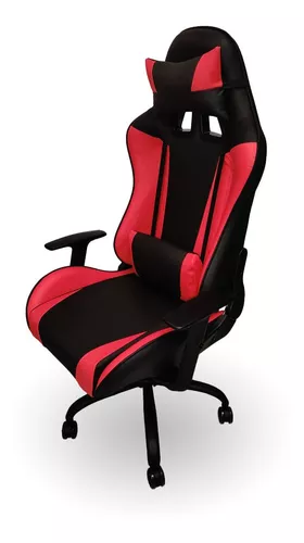 Silla de escritorio MRB Full 6D gamer ergonómica roja con tapizado de cuero  sintético