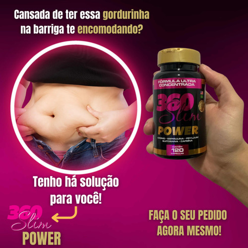 360 Slim , Suplemento De Emagrecer (120 Cápsulas )