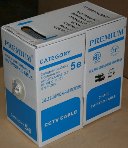 Imagen 1 de 4 de Cable Utp Cat5e 2 Pares P/interiores 300 Mts B02