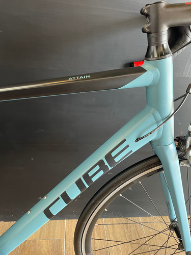 Bicicleta De Ruta Cube Attain 2021 Talla 56 (l) Azul Acero 56 " (Usado)
