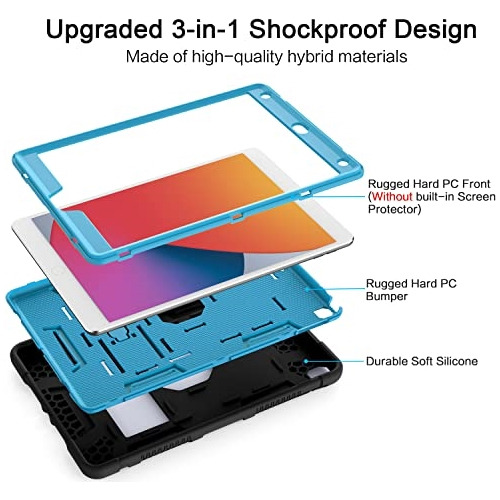 Fundas Y Estuches Para Tablets (10.2 Pulgadas,)negro Y Azul
