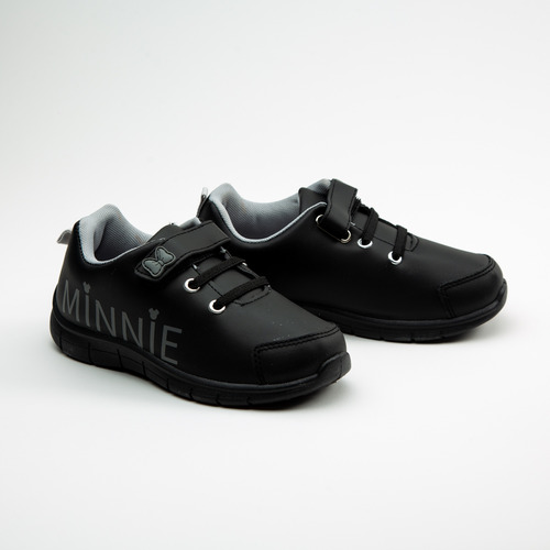 Zapatilla Niña Nombre Negro Minnie Disney