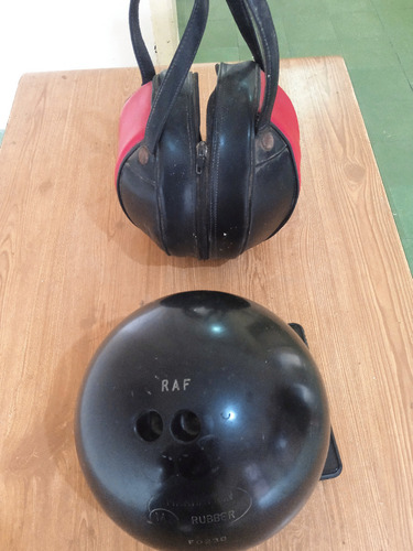 Bola De Bowling Boliche Manhattan Rubber Raf Con Maletin (Usado)