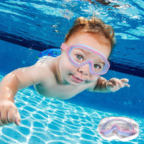 Gafas De Natación De Color Macarrón, Planas, Con Forma De Ni