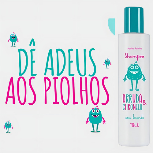 Combo 4 Shampoo Arruda E Citronela Tratamento Piolho Lêndea