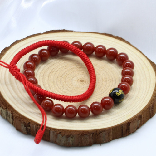 Pulsera De Cuentas De Cristal Y Pulsera Tejida A Mano 3 Piez