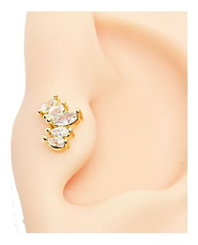 Piercing Orelha Cluster Helix Conch