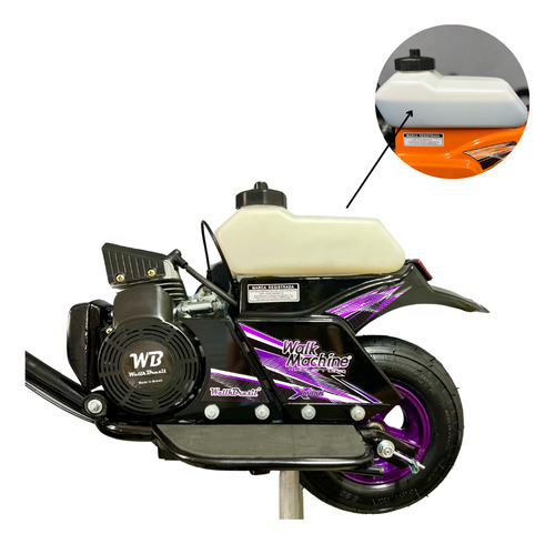 Walk Machine Maxx Preto C/ Tanque Claro - Modelo/ano 2025