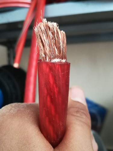 3 Metros De Cable Calibre 0 Cca Muy Flexible Rojo