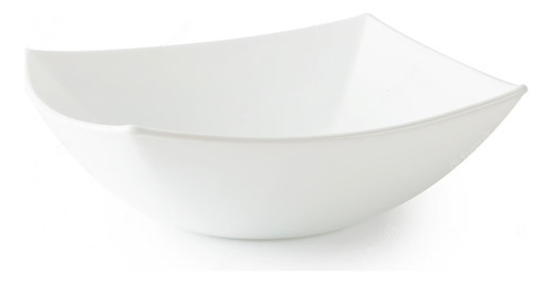 Set X6 Compotera Bowl Cuadrado De Vidrio Templado Opal Color Blanco