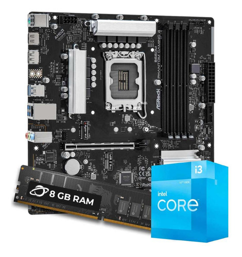 Kit Upgrade Intel Core I3 12100f + Asrock B660m + 8gb Ddr4