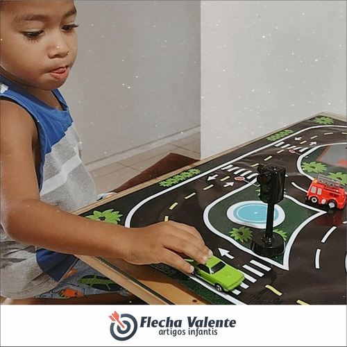 Imagem 6 de 10 de Pista Tapete De Lona P/ Brincar De Carrinho Hot Wheels