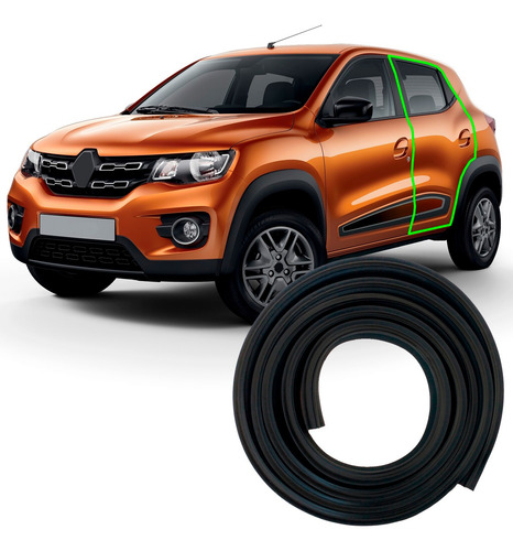 Borracha Vedação Porta Traseira Kwid Todos Os Anos