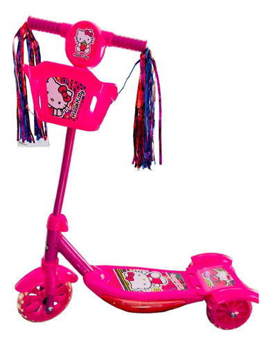 Patin Scoter De Luz Y Sonido De Kitty Con Protecciónes