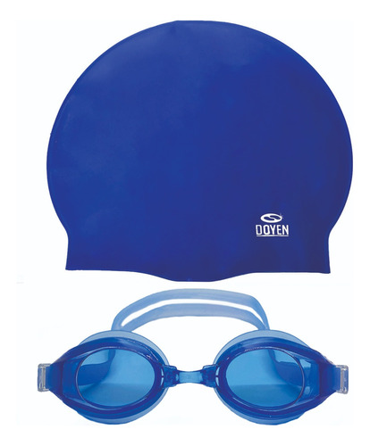 Kit Gorra Silicona Natación C100 + Antiparra Adulto 200