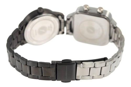 Relógio Double Dial Feminino Chilli Beans Traveler Prata
