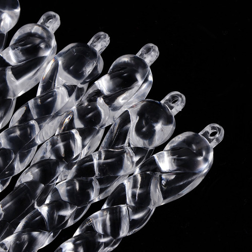 Imagen 6 de 6 de 10 Piezas De Cristal Claro Navidad Carámbanos Adornos De