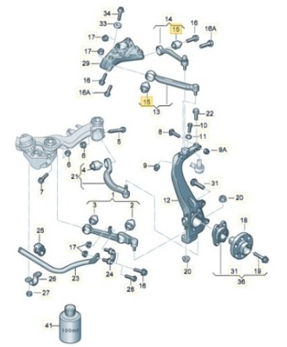 Imagen 4 de 10 de Buje De Brazo Superior Febi Germany Audi A4