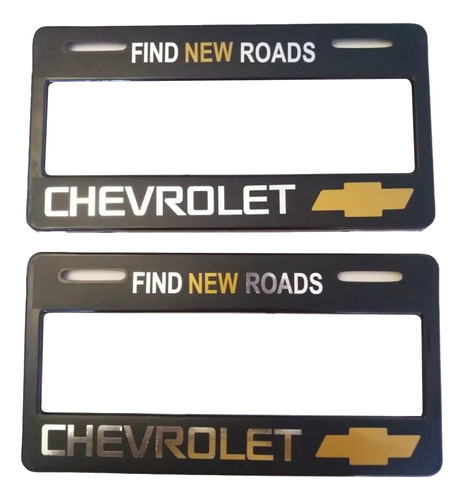 Par Porta Placas Autos Chevrolet Ancho (2 Piezas)