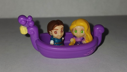 Mini Figura Squinkies Tangled Rapunzel Flynn Rider (Usado)