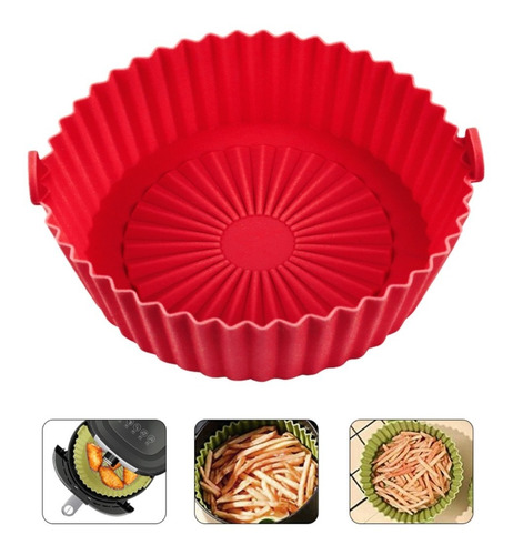 Forro Silicone Air Fryer Microondas Forno Antiaderente Alça