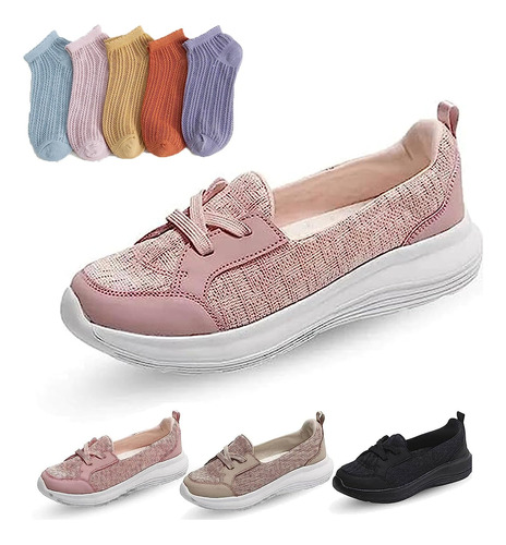 Orthopedic Women Shoes Breathable Slip On Arch Support