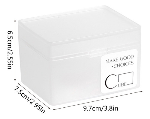 Hebilla Transparente Esmerilada Con Tapa, Caja De Almacenami
