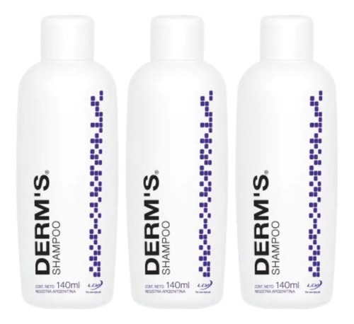 Combo X3 Lda Derm´s Shampoo Anticaspa 140ml