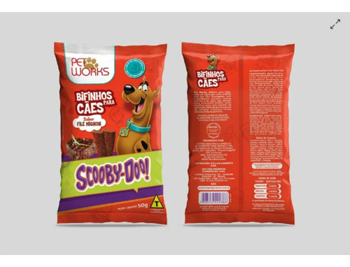 Kit 2 Bifinhos Scooby-doo Para Cães Sabor File Mignon