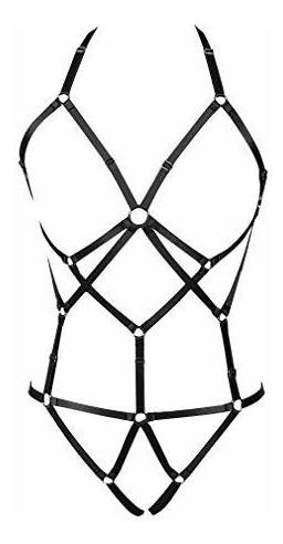 Petmhs Mujeres Strappy Full Cage Body Harness L4j6g