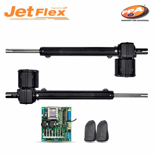 Kit Portão Eletrônico Pivotante Dupla 1/4 Piston Jetflex Ppa