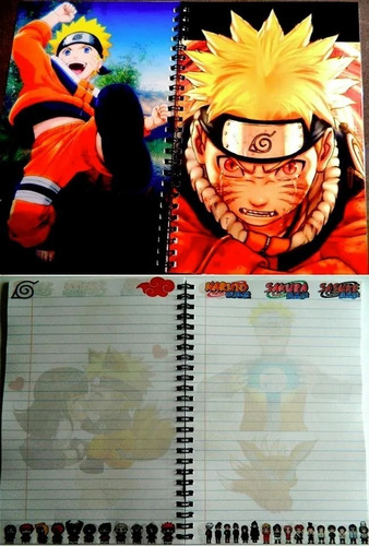 Libreta Naruto Hojas Detalladas Varios Modelos Cuaderno