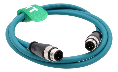 Sensor Ethernet Cable De Datos M12 Codificado En D 4 Pines A