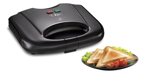 Sandwichera Negra Con Placas Antiadherentes Negro