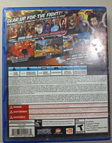 One Piece Burning Blood Playstation 4 Ps4 (Usado)