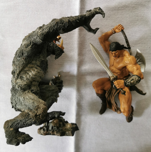 Conan The Warrior Vs Man-eating - Diorama - Mcfarlane Toys (Usado)
