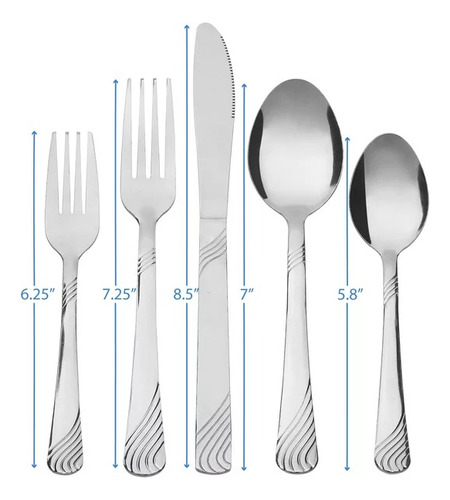 Set De 48 Cubiertos Con Charola Organizadora Para 8 Personas