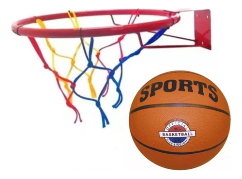 Combo Aro Red Mini Basquet + Pelota Junior Nro 3 Niños Juego