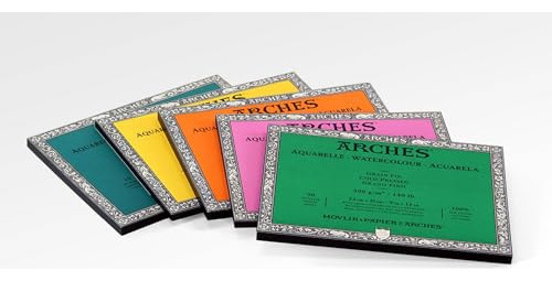 Arches Aquarelle 100% Fino 300g Almohadilla Pegada 4l 23x31