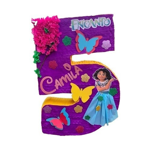 Piñata Personalizada Entamborada Numero 5 Encanto