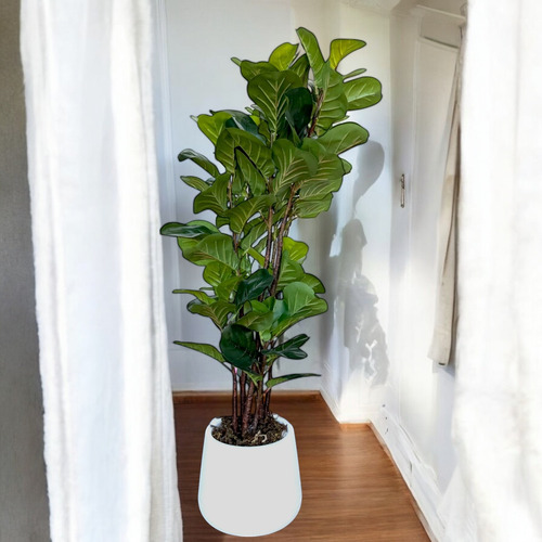 Ficus Lyrata Planta Arvore Artificial Com Vaso Toque Real