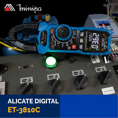 Alicates amperímetros Cat Iv de 600 V - Met-3810c Minipa