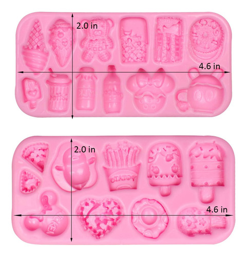 Moldes De Silicona Para Fondant Para Helado, Moldes De Choco