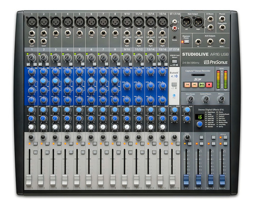 Mesa Analógica E Interface Presonus Studiolive Ar16 Usb