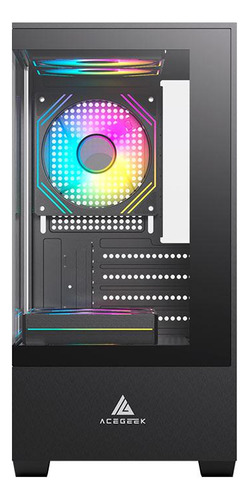 Gabinete Gamer Acegeek Shadow, Midtower Lateral/vidro, Preto
