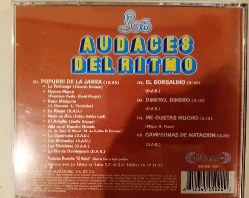 Cd De Los Audaces Del Ritmo - Popurri De La Jarra (Usado)