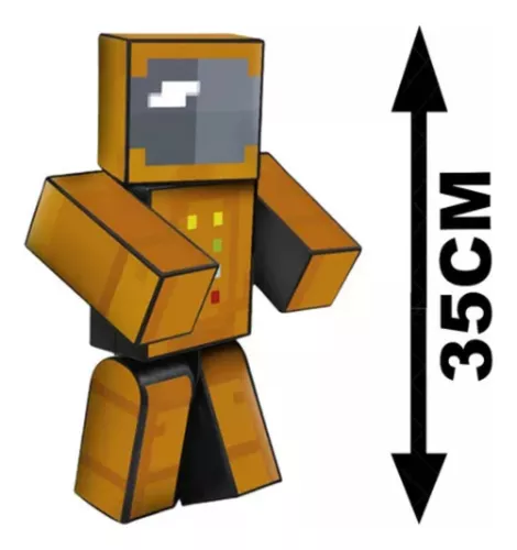 Boneco Stick Turma do Problems - Grande - 35cm- Minecraft - Algazarra