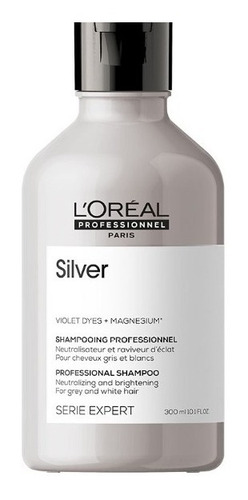 Imagen 1 de 1 de Shampoo Silver 300ml Matizador Cabello Gris O Blanco Loreal
