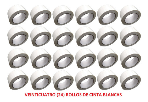 Imagen 3 de 5 de Cinta Blanca Adhesiva X 24 Unidades